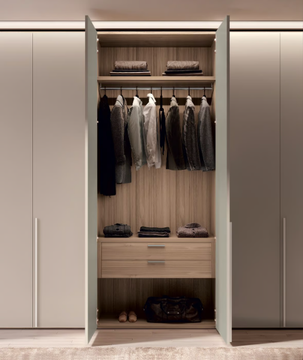 BARRET - Melamine-faced chipboard wardrobe by Febal Casa - view 3